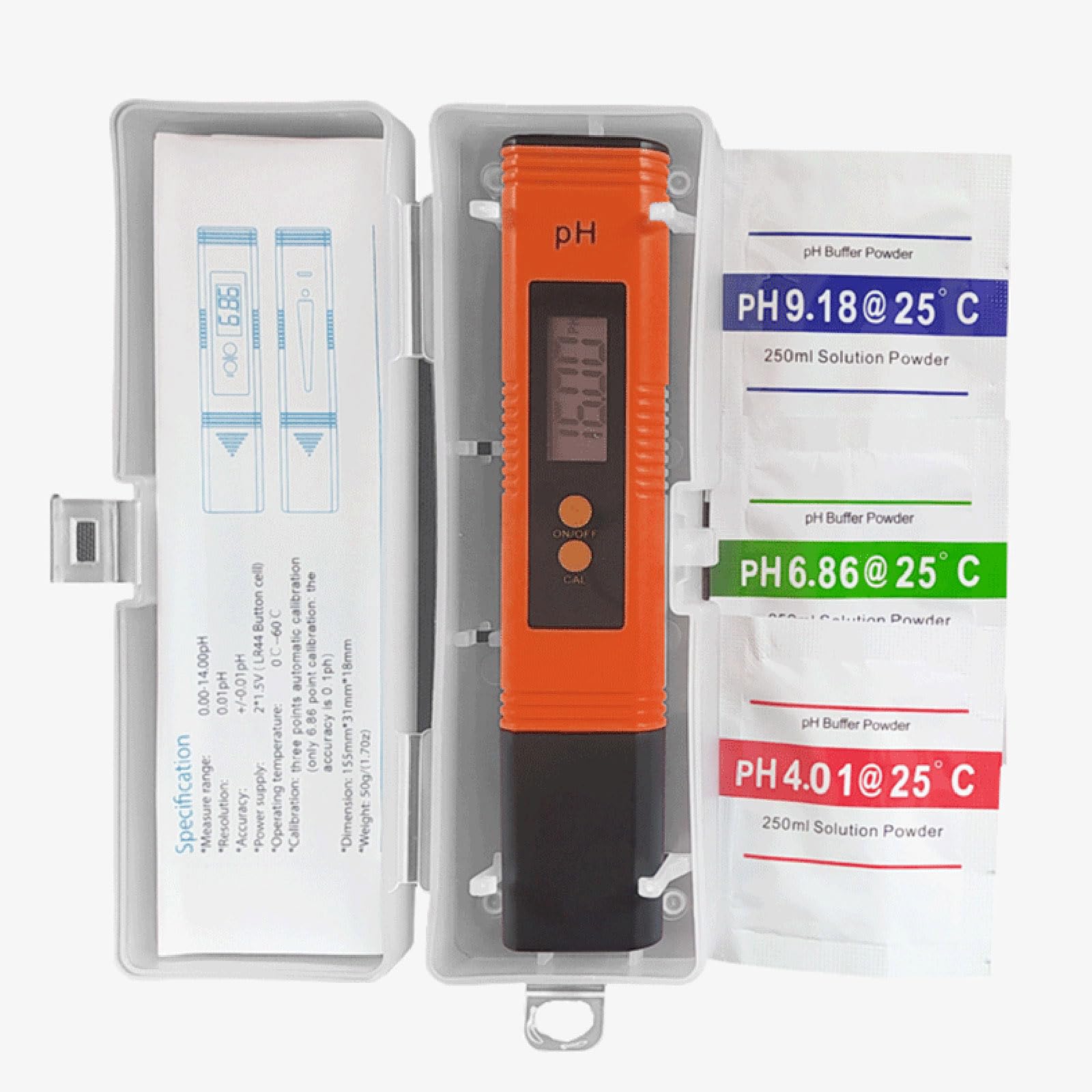 SGJHEQ 4ml PH Meter,PH Tester Digital,PH Meter for Water,High Accuracy Water Quality Tester with 0-14 PH Measurement Range, PH Meter for Household Drinking Water, Swimming Pool