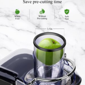 1200W 6-Speed Touch LCD Screen Centrifugal Juicer with 3.5" Big Wide Chute, Healnitor Juice Extractor Machines Vegetable and Fruit, Titanium Enhanced Filter, Easy Clean, BPA-Free, Silver