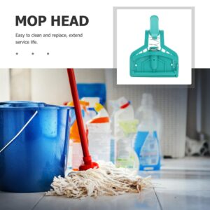 LIFKOME Commercial Mop Clamps Gripper Mop Heavy Duty Mop Head Clamps Replacement Mop Head Clip Change Mop Head for Floor Cleaning Home Bathroom Kitchen Green