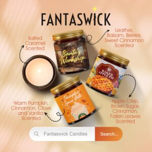 Fantaswick Pumpkin Spice Latte | 100% Natural Coconut Soy Wax Pumpkin Spice Latte Scented Candle | Fall Candle Gifts for Women | Hand-Poured Baked Pumpkin Spice Candle | 9oz