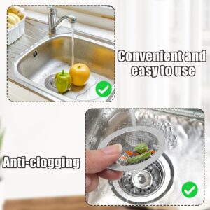 BokWin 4PCS 2.75 inch Top / 1 inch Stainless Steel Mesh Sink Strainer Slop Basket Filter Trap for Kitchen Drain Basket