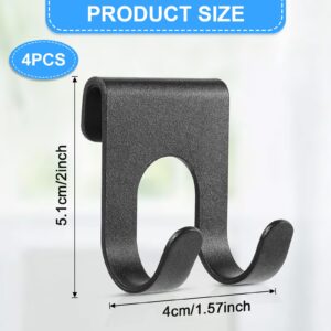 Qianyu 4Pcs Stainless Steel Shaver Hook Holder for Shower Wall Hanger Heavy Duty Waterproof Wall Hooks Bathroom Blade Shaver Holder for Men Women Towels Coat Hat