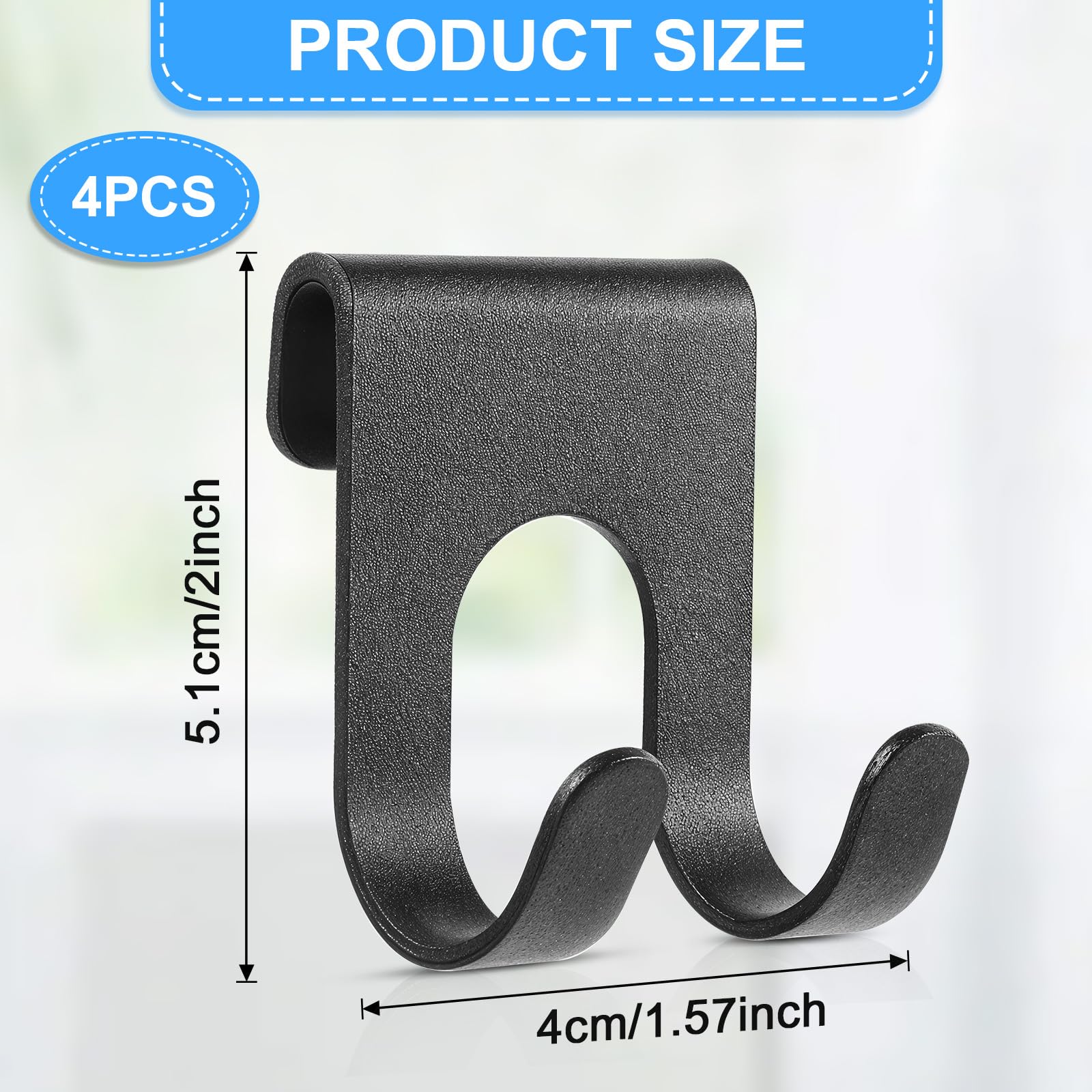 Qianyu 4Pcs Stainless Steel Shaver Hook Holder for Shower Wall Hanger Heavy Duty Waterproof Wall Hooks Bathroom Blade Shaver Holder for Men Women Towels Coat Hat