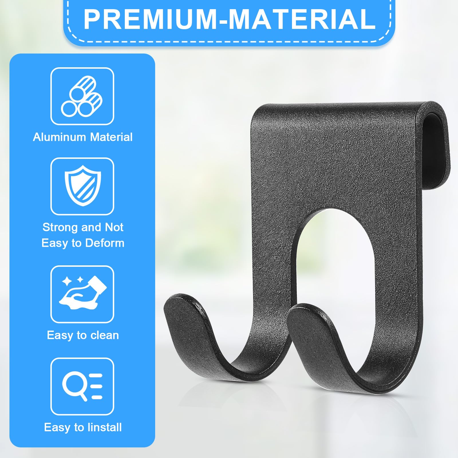 Qianyu 4Pcs Stainless Steel Shaver Hook Holder for Shower Wall Hanger Heavy Duty Waterproof Wall Hooks Bathroom Blade Shaver Holder for Men Women Towels Coat Hat