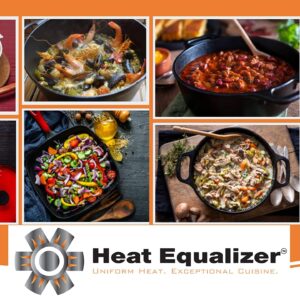 9.25 inch Cast Iron Heat Equalizer-Heat Diffuser Plate for Gas & Electric Stoves | Even Heat Distribution & Simmer Plate-even cooking-Durable Heat Tamer for Burners & Cooktops