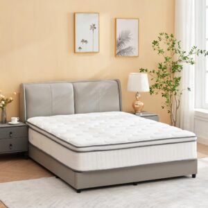 mikibama Full Size Mattress, 10 Inch Hybrid Full Mattress in a Box, Double Bed Mattress with Memory Foam and Pocket Spring,Tight Top Medium Firm Feel, 54"*75"*10"