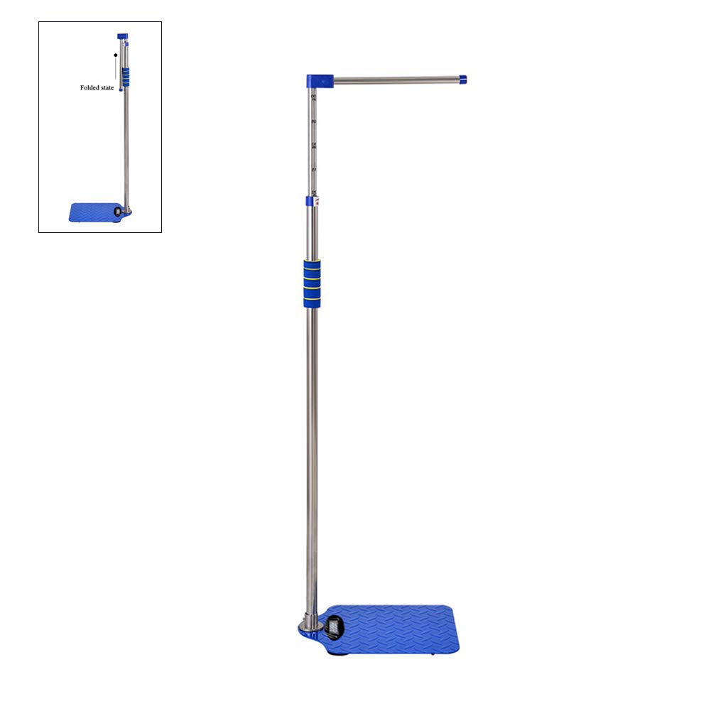 Foldable Electronic Height and Weight Scale,Digital Physician Scale, Digital Health Scale with Height Rod, 180kg Capacity