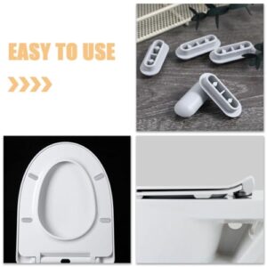 Gadpiparty 8pcs Toilet Seat Stoppers Toilet Seat Pads Toilet Seat Bumper Toilet Seat Spacer Bidet Toilet Seat Bumpers Toilet Seat Bumper Replacement Kit