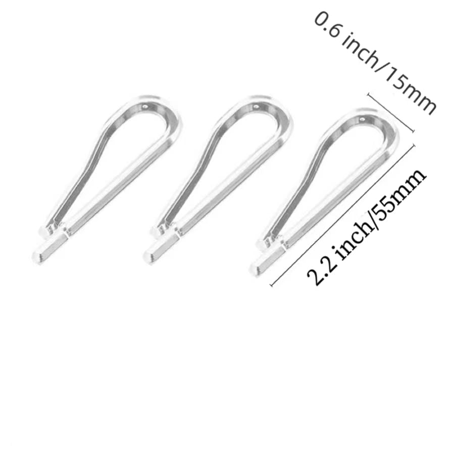 2.2inch/55mm 100Pcs Transparent Plastic U Shape Alligator Clips with Teethless， Clear Shirt Clips for Shirt Folding tie Socks Pants Fixed Clothes in Place