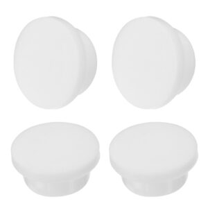 uxcell 4pcs sink overflow rings, bathroom kitchen basin trim bath sink hole round semi-open hole silicone overflow drain cover insert in hole (white)