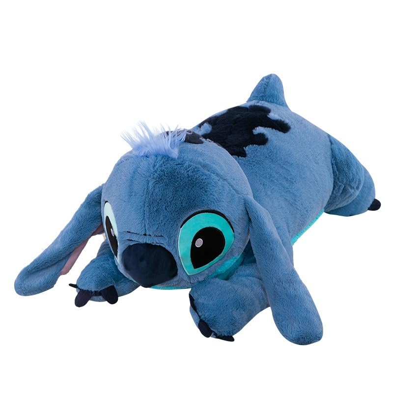 Stitch Plush Soft Toy, 25 inch Stuffed Animal, Cartoon Plush Pillow, Cute Soft Plush Doll, Christmas Birthday Easter Gift for All Ages - Toy Figure & Large Stitch Pillow