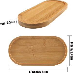 2PCS Small Wood Tray，Bamboo Tray，Wood Tray，Wood Bathroom Tray，Wooden soap Tray，Bathroom Counter Tray，Bamboo soap Dish，Kitchen soap Tray