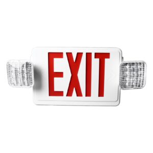 led exit signs with emergency lights, emergency exit sign with 2 emergency light ac85 to 265v for schools, churches, hospitals