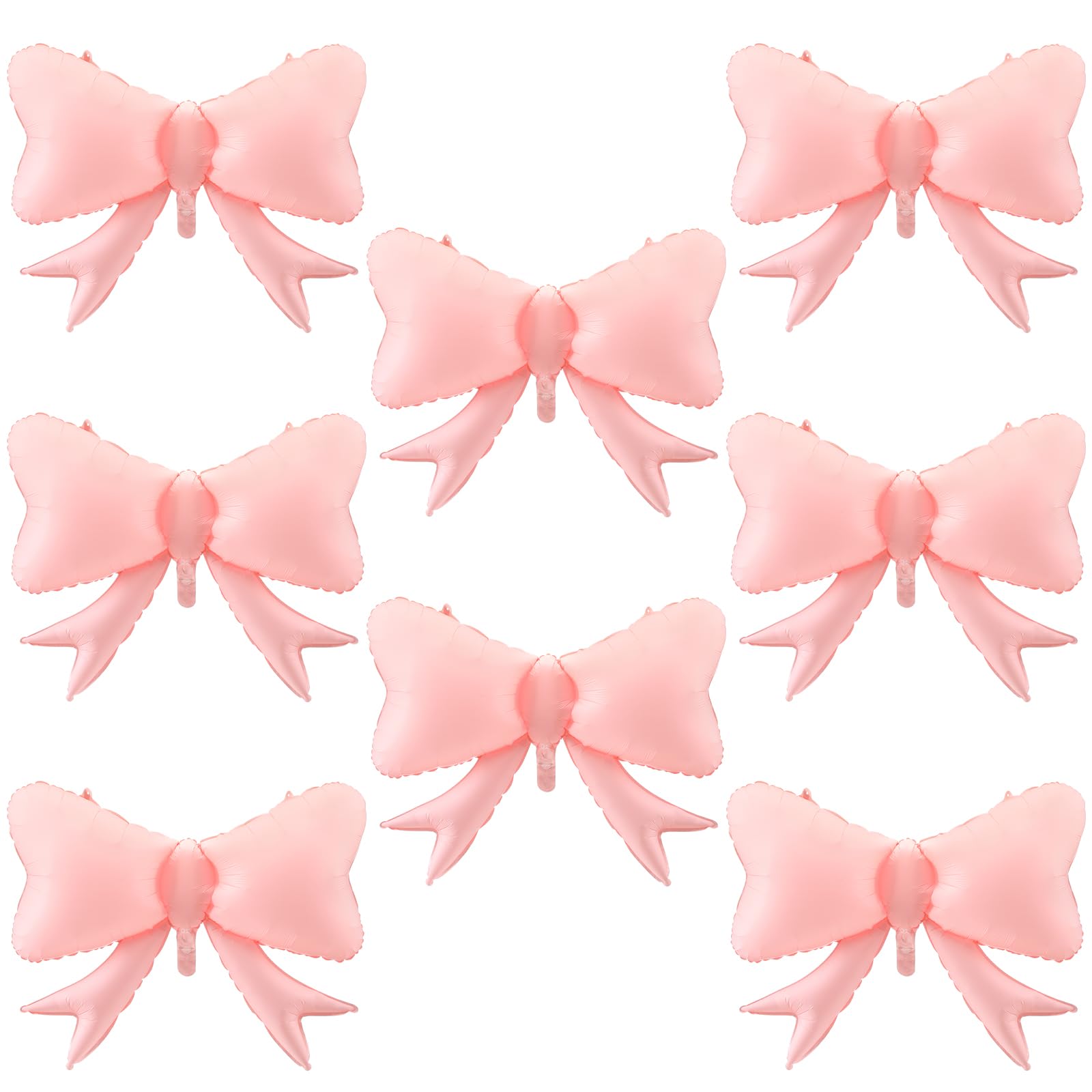 Hungdao 8 Pcs Bow Balloon Bow Theme Birthday Party Decoration Latex Bow Balloon Baby Shower Girl Party Supplies Macaron Coquette Cute Supplies Wedding Bridal Shower Decoration (Pink)