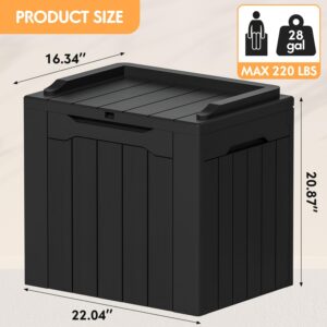 YESHOMY 30 Gal Plastic Storage Bins with Lid Stackable Box Organizers for Living Room, Office, Dorm, 1 Pack, Black