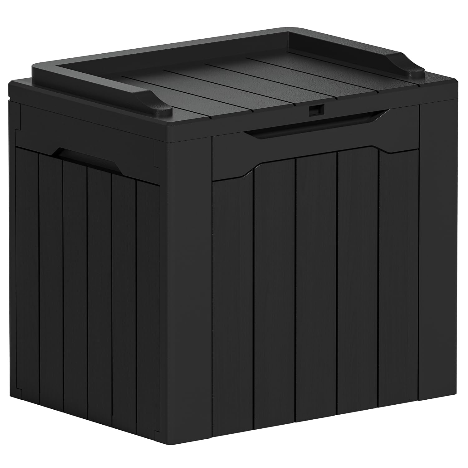 YESHOMY 30 Gal Plastic Storage Bins with Lid Stackable Box Organizers for Living Room, Office, Dorm, 1 Pack, Black