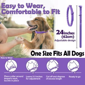 Lintriguingly Calming Collars for Dogs - 4 Packs, Natural Pheromone Relief for Anxiety, Stress & Separation, Adjustable 25-Inch Size, Calming Dog Pheromone, Anxiety Collar for Dogs, Lasts 60 Days