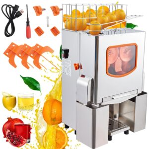 Commercial Juicer Machine, 110V 120W Orange Squeezer for 22-30 per Minute, SUS 304 Tank Stainless Sugar Cane Juicer Machine for Lemon, Sugar Cane, Orange