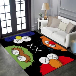 Hypebeast Area Rug Graffiti Art Decor Rugs Modern Abstract Art Pop Carpet for Living Room Bedroom Playroom Home Decor Non-Slip Mat Gift for Christmas 3.3' x 5'