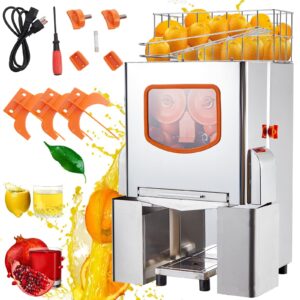 commercial juicer machine, 110v 120w orange squeezer for 22-30 per minute, sus 304 tank stainless sugar cane juicer machine for lemon, sugar cane, orange