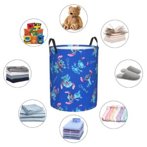 VLHENCD Cartoon Laundry Basket with Handles, Waterproof Laundry Hamper Organizer Basket for Clothes Toys Medium