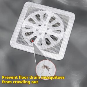 SWEETBIUTI 20 PCS Disposable Shower Drain Hair Catcher 3.9inch Square Drain Hair Catcher Mesh Stickers Adhesive Hair Catcher for Bathroom Laundry Bathtub Kitchen Outdoor Living.