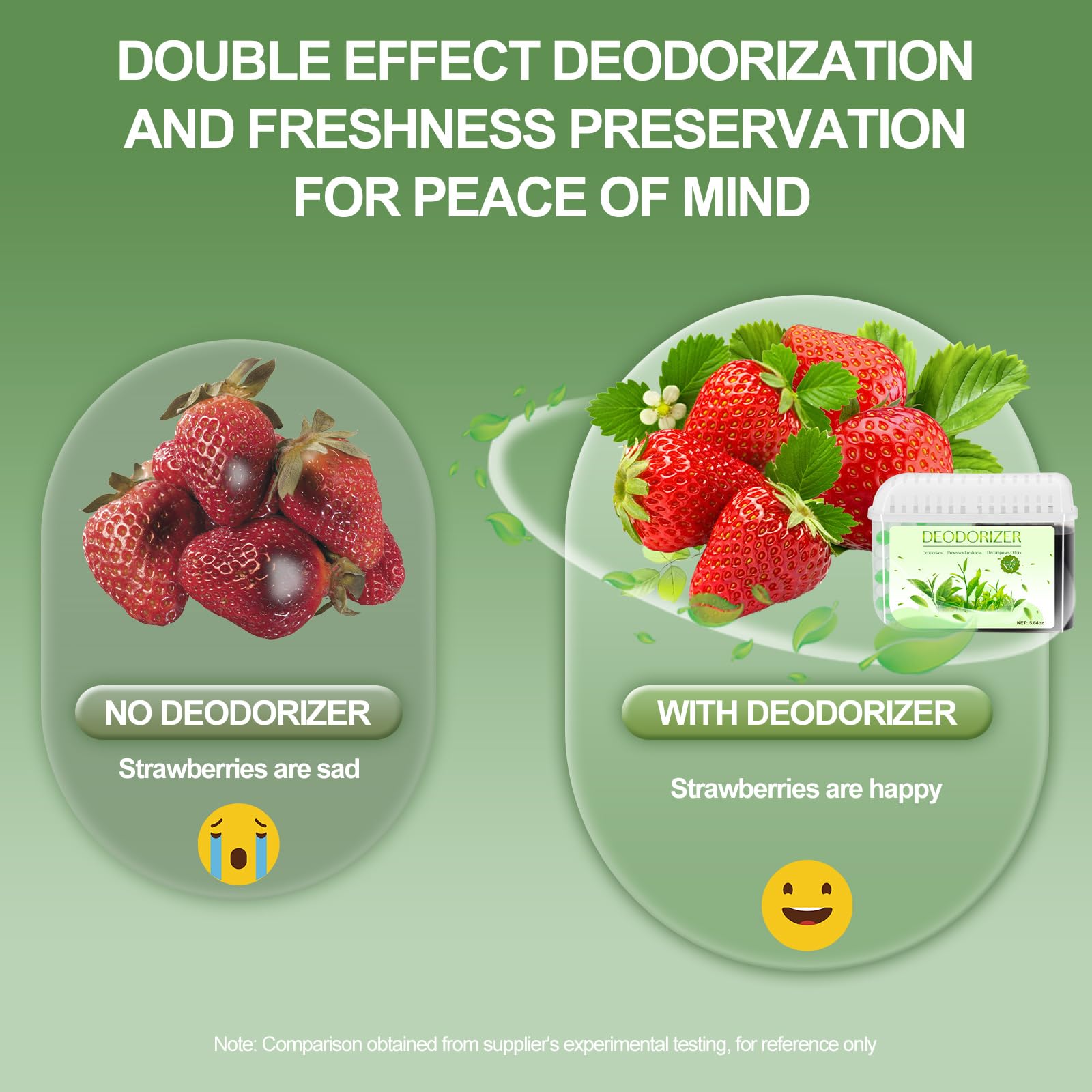 Refrigerator Deodorizer Can Be Used for over 2 Months More Effective Fridge Deodorizer than Baking Soda Bamboo Charcoal Suitable for Refrigerators Shoe Cabinets (Green tea flavor)