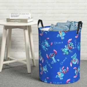 VLHENCD Cartoon Laundry Basket with Handles, Waterproof Laundry Hamper Organizer Basket for Clothes Toys Medium