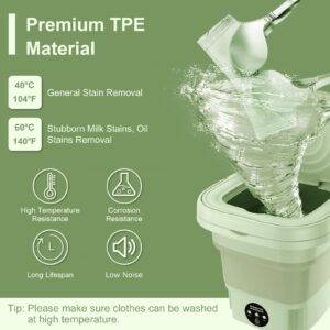 Portable Washing Machine, 8L Foldable Mini Washer with Detachable Drain Basket,3 Modes Deep Cleaning Laundry Washer and Dryer Combo for Apartments,Dorm,Camping,RV,Travel Laundry