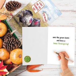 Asmallgf Funny Thanksgiving Card with Envelope, Happy Thanksgiving Gifts for Him Her Bestie, Thankful for Vegetarians