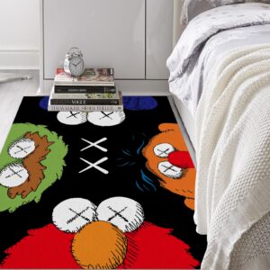 Hypebeast Area Rug Graffiti Art Decor Rugs Modern Abstract Art Pop Carpet for Living Room Bedroom Playroom Home Decor Non-Slip Mat Gift for Christmas 3.3' x 5'