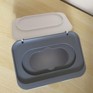 FENYZRUI Plastic Storage Containers for Household Or Domestic use Strong Plastic Rectangular with Lid Suitable for Dryer Sheet, 7.24" X 4.88" X 2.95" Gray 1 Pcs