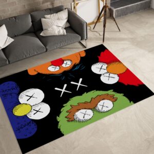 Hypebeast Area Rug Graffiti Art Decor Rugs Modern Abstract Art Pop Carpet for Living Room Bedroom Playroom Home Decor Non-Slip Mat Gift for Christmas 3.3' x 5'