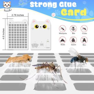 Qualirey 25 Pack Flying Insect Trap Refill Fly Traps, Insect Trap Glue Board Refills, Replacement Sticky Glue Cards for Insect Bug Mosquito Gnat Fruit Fly Trap Indoors (Cat Shape)