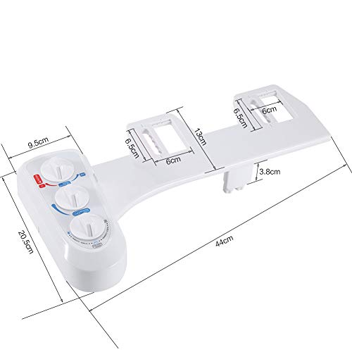 Ejoyous Hot / Cold Bidet Self Dual Nozzle Toilet Attachment Spray Non Electric Bathroom Seat