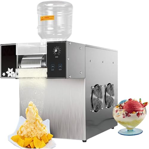 Air-Cooled Snowflake Ice Machine, Shaved Ice Machine, Korean Smoothie Machine, Commercial Continuous Ice Machine (180KG)