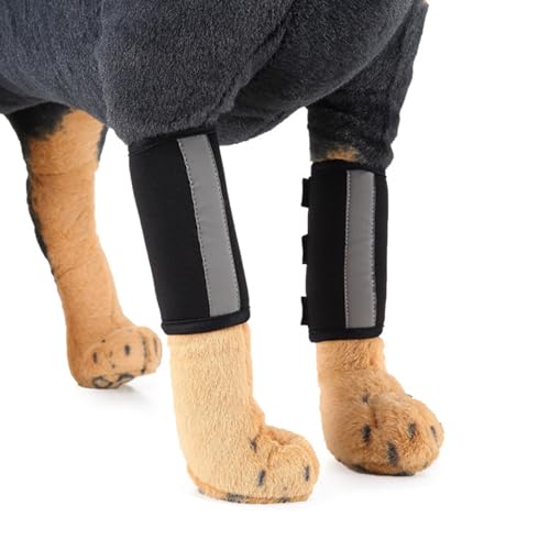 Zksbdxz 2X Reflective Dog Fleece Elbow Sleeves Leg Brace for Ankle Recovering Dog Front Leg Recovery Sleeves