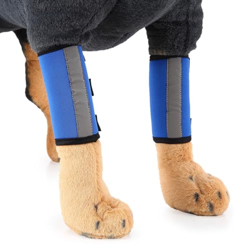 Zksbdxz 2X Reflective Dog Fleece Elbow Sleeves Leg Brace for Ankle Recovering Dog Front Leg Recovery Sleeves