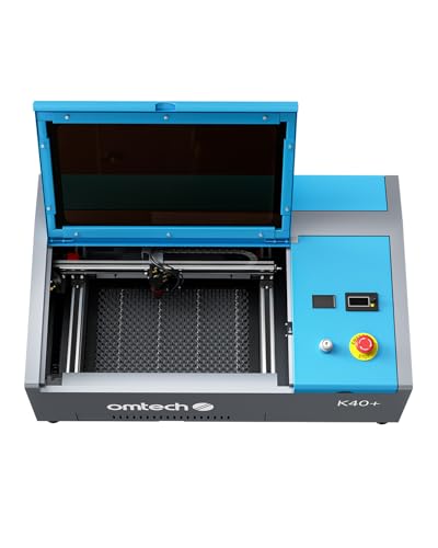 OMTech K40+ 40W CO2 Laser Engraver, 12" x8" Desktop Laser Cutter & Engraving Machine for Home Use, LightBurn Compatible LightBurn & LaserGRBL Compatible Laser Head Air Assist Water Pump