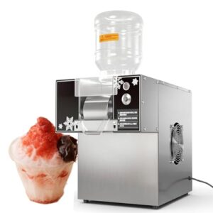 xuruius snowflake ice machine, small snowflake continuous cooling milk mango smoothie shaved ice machine, smoothie crusher ice crusher (60kg)