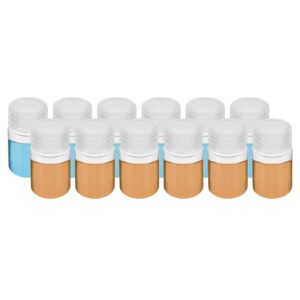 patikil 12pcs 30ml reagent bottles, pp wide mouth round bottles with screw cap for lab water reagent liquids solid sample storage seal, clear