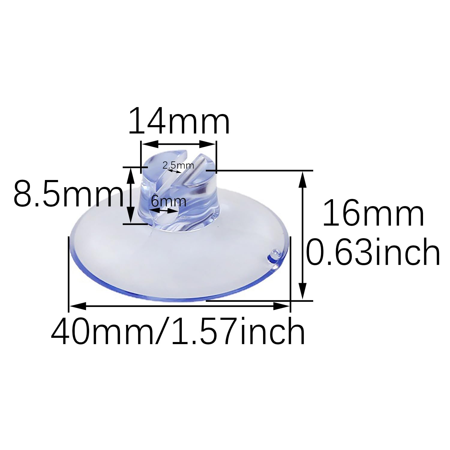 RLECS 20PCS 40mm Mini Opening Suction Cup Light String Clip Cord Suction Cup Clear PVC Suction Cup Hook Kitchen Bathroom Shower Basin Connector Suitable for Decorating Bathroom Kitchen Bedroom