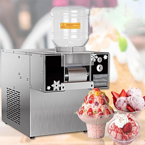 XURUIUS Snowflake Ice Machine, Small Snowflake Continuous Cooling Milk Mango Smoothie Shaved Ice Machine, Smoothie Crusher Ice Crusher (60KG)