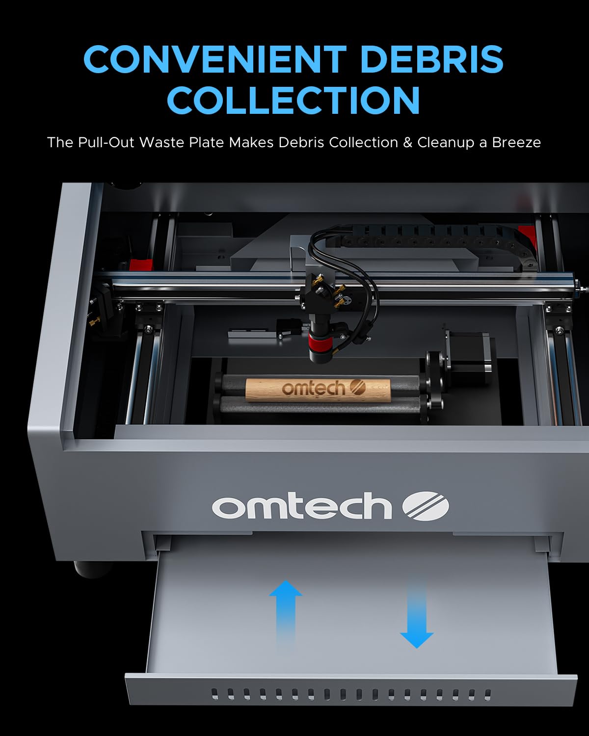 OMTech K40+ 40W CO2 Laser Engraver, 12" x8" Desktop Laser Cutter & Engraving Machine for Home Use, LightBurn Compatible LightBurn & LaserGRBL Compatible Laser Head Air Assist Water Pump