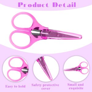 2Pcs Small Scissors All Purpose Craft Scissors Mini Detail Small Scissors Stainless Steel Scissors with Protective Cover Precision Straight Fine Tips Design for Paper Cutting,Scrapbooking