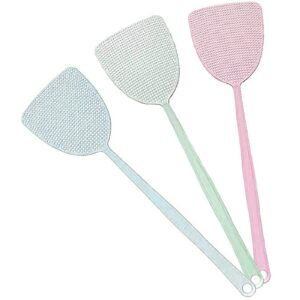 fly swatter - cute colorful plastic fly swatter - lightweight flyswatters with long handle, house fly swatter for indoor/outdoor flie, mosquito, bee deals of the day lightning deals