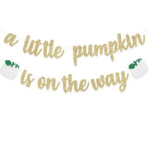 pumpkin baby shower decoration a little pumpkin is on the way banner fall theme garland autumn baby shower supplies white