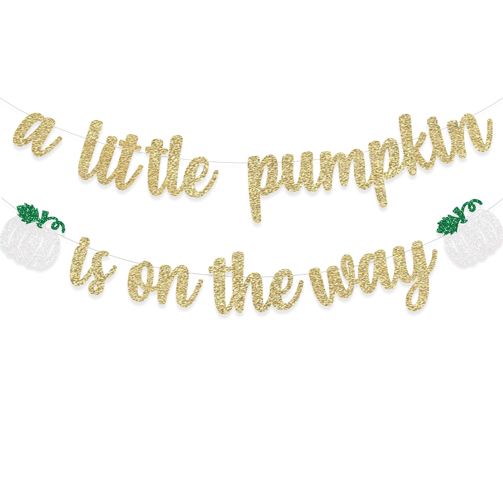 Pumpkin Baby Shower Decoration A Little Pumpkin Is On The Way Banner Fall Theme Garland Autumn Baby Shower Supplies White