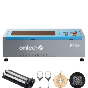 OMTech K40+ 40W CO2 Laser Engraver, 12" x8" Desktop Laser Cutter & Engraving Machine for Home Use, LightBurn Compatible LightBurn & LaserGRBL Compatible Laser Head Air Assist Water Pump