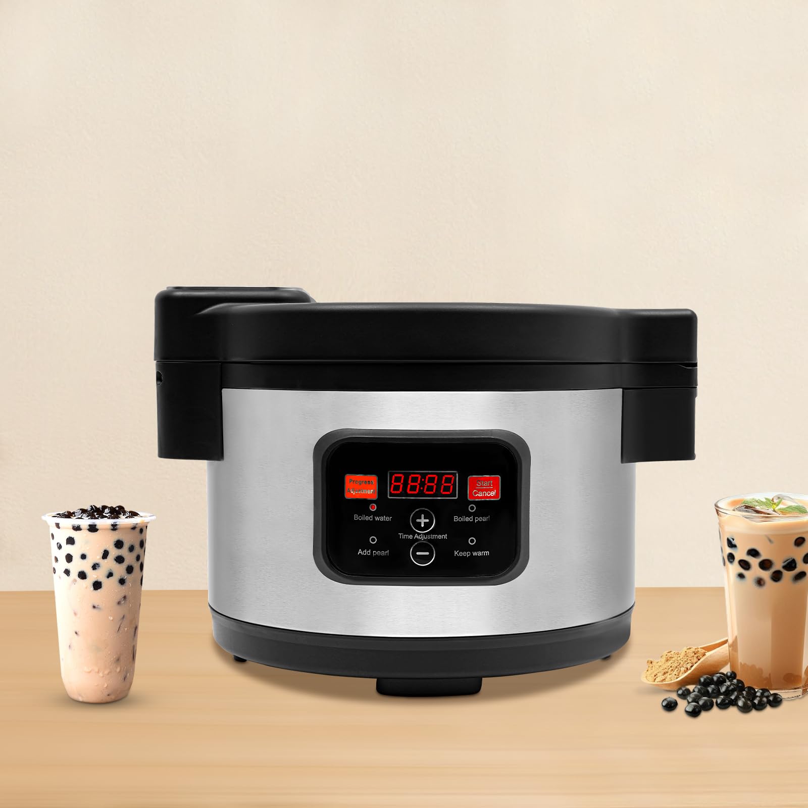 Pearl Maker Machine Commercial Pearl Cooker Commercial Pearl Maker,Bubble Tea Cooker with Timer for Bubble Tea Milk,12L/ 3.17 Gal